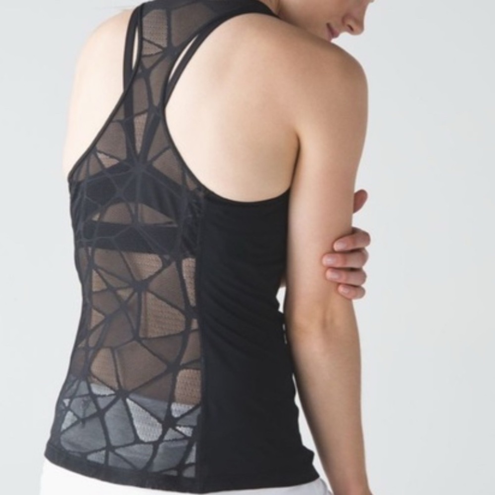 Lululemon Goal Crusher Black Razor Back Tank
